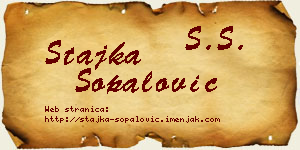 Stajka Šopalović vizit kartica